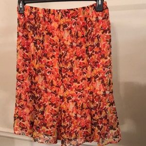 Geometric print midi skirt